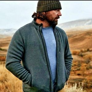 Men's Filson Ridgeway Teal Fleece Zip up Fleece Jacket